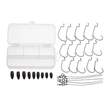 1 conjunto de ferramentas de pesca conjunto com caixa de pesca empresa soco tiro rig kit acessórios de pesca
