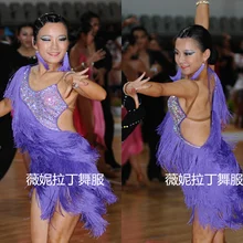 На заказ по индивидуальному заказу кисточка латинская Румба ча-ча Сальса Румба Самба Пасо двойной jive бальное платье одежда s-xxxl