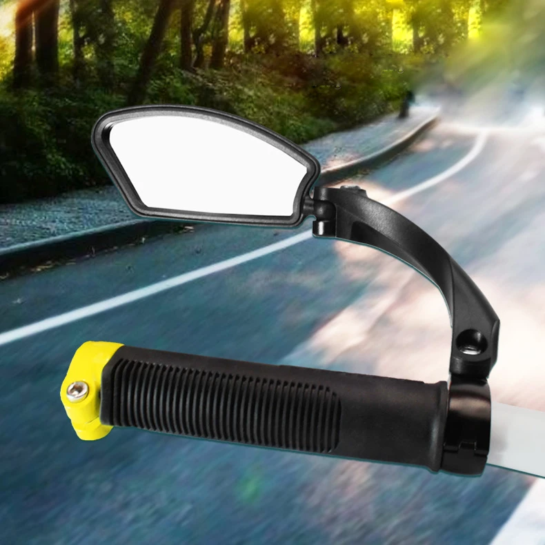 

Unbreakable Stainless Steel Lens 1PC Bicycle Rear View Mirror Clear Wide Range Back Sight Bike Reflector Angle Adjustable