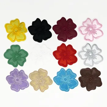 

24ps Rose Embroidery Sew Iron On Patch Badge Bag Clothes Fabric Applique Lace Trim for DIY Craft sewing
