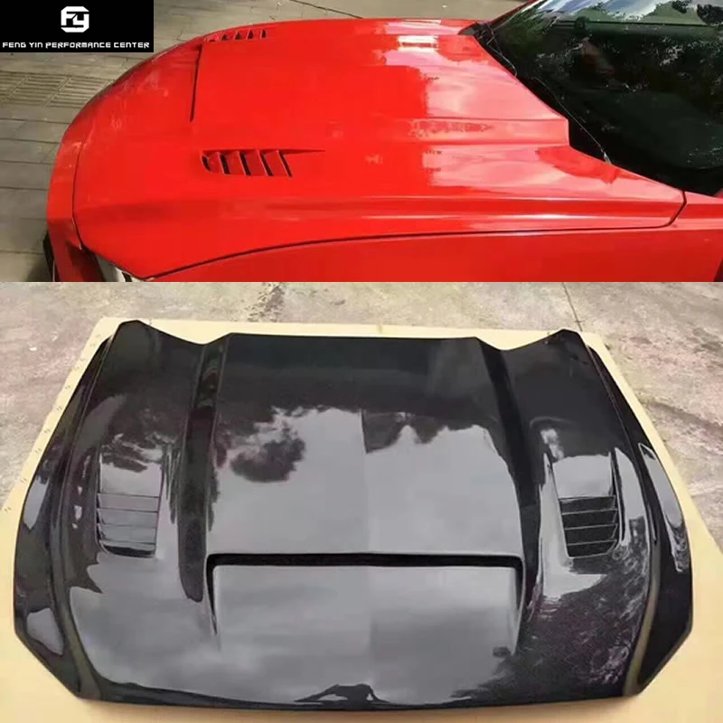 Crbon fiber FRP Неокрашенный колпачок двигателя крышка для Ford Mustang комплект кузова