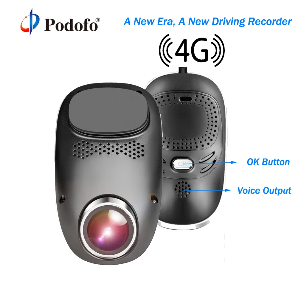 

Podofo 4G Car DVR Android Wifi Mini Hidden Dash Cam GPS ADAS Registrator Dual Lens 1080P Camara Automovil Night Vision Dashcam