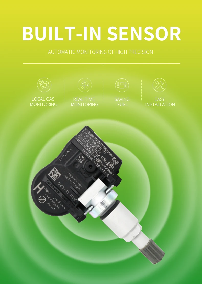 Gussin 4 шт. система контроля давления в шинах(TPMS) датчик для Land Rover Обнаружение Range Rover Sport LR070840 LR066378 433 МГц