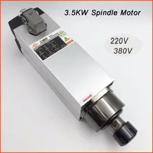 3.5KW квадратный шпиндель мотор ER32 четырехтактный двигатель с воздушные охлаждением 18000 rpm Высокий Скорость 220 V/380 V деревообрабатывающий маршрутизатор с ЧПУ гравер