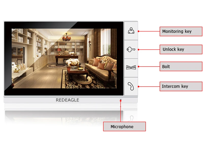 REDEAGLE Home 9 дюймов TFT lcd монитор видео домофон система с 940nm ночного видения Открытый Вызов камеры безопасности