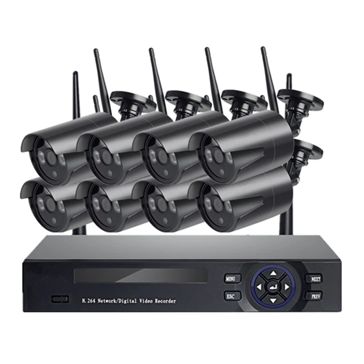 

CWH 960P Wireless IP Camera 8CH WiFi CCTV System 8 Channel NVR Recorder Kit IR Outdoor Waterproof Bullet 1.3MP IP Camera System