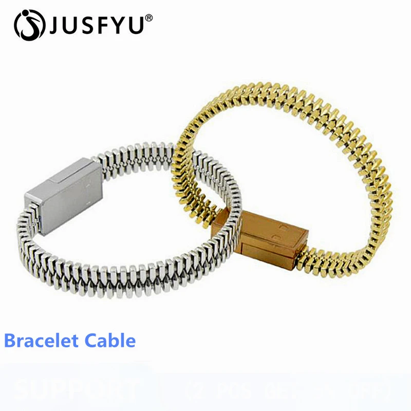 

Portable Outdoor Mini Micro USB Bracelet Charger Data Cable For iPhone X XS Max XR Android Type-C Phone Charging Sync Cord Cable
