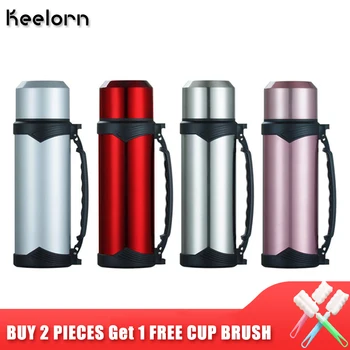 

Keelorn 1.2L Large Capacity 304 Stainless Steel Vacuum Flasks Thermoses Cup Eco-Friendly Portable Business Straight Thermose Cup