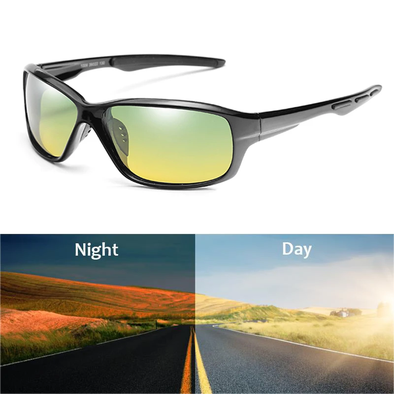 HD Day Night Vision Sunglasses Men Women Safe Driving Anti-shine Goggles Sun Glasses UV400 Driver Night Driving Eyewear uv400