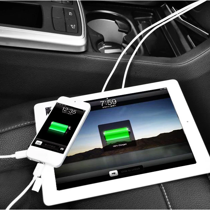  Urbanroad DC 12-24V Dual USB Port Car Charger Cigarette Lighter Socket Power Adapter with LED Digit