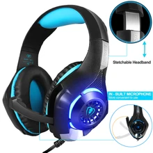 GM-1 бас Игровые наушники 3,5 мм геймер Компьютерная гарнитура шлем с микрофоном светодиодный свет для Xbox One PS4 playstation 4 ноутбук