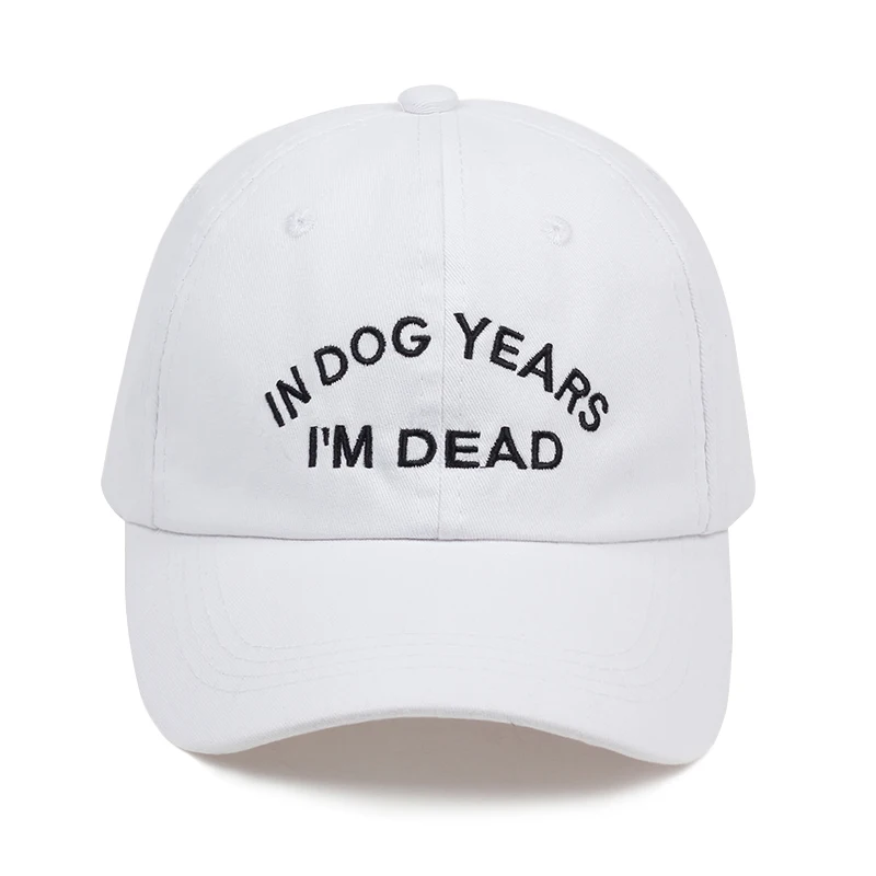 В собака лет я мертв Бейсбол Кепки Вышивка Dad Hat 100% хлопок Buzzwords Snapback Кепки S Мужская Мода Регулируемая лидер продаж
