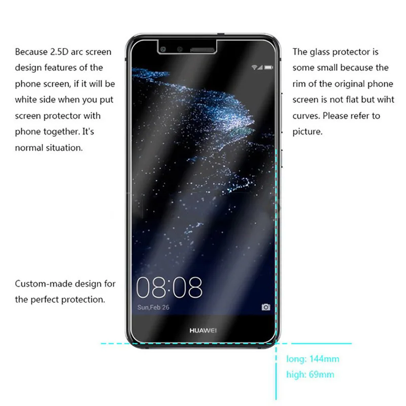 cell phone screen protector protective glass on for huawei p10 lite glass  p 10 plus p10lite p10plus 10p huawey screen protector tempered glas film tremp mobile screen protector