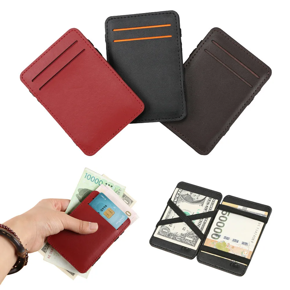 

Wallet Mini Neutral Magic Bifold Leather Wallet Card Holder Wallet Purse Money bag business Moneybag coin Purse hold Wallet#25