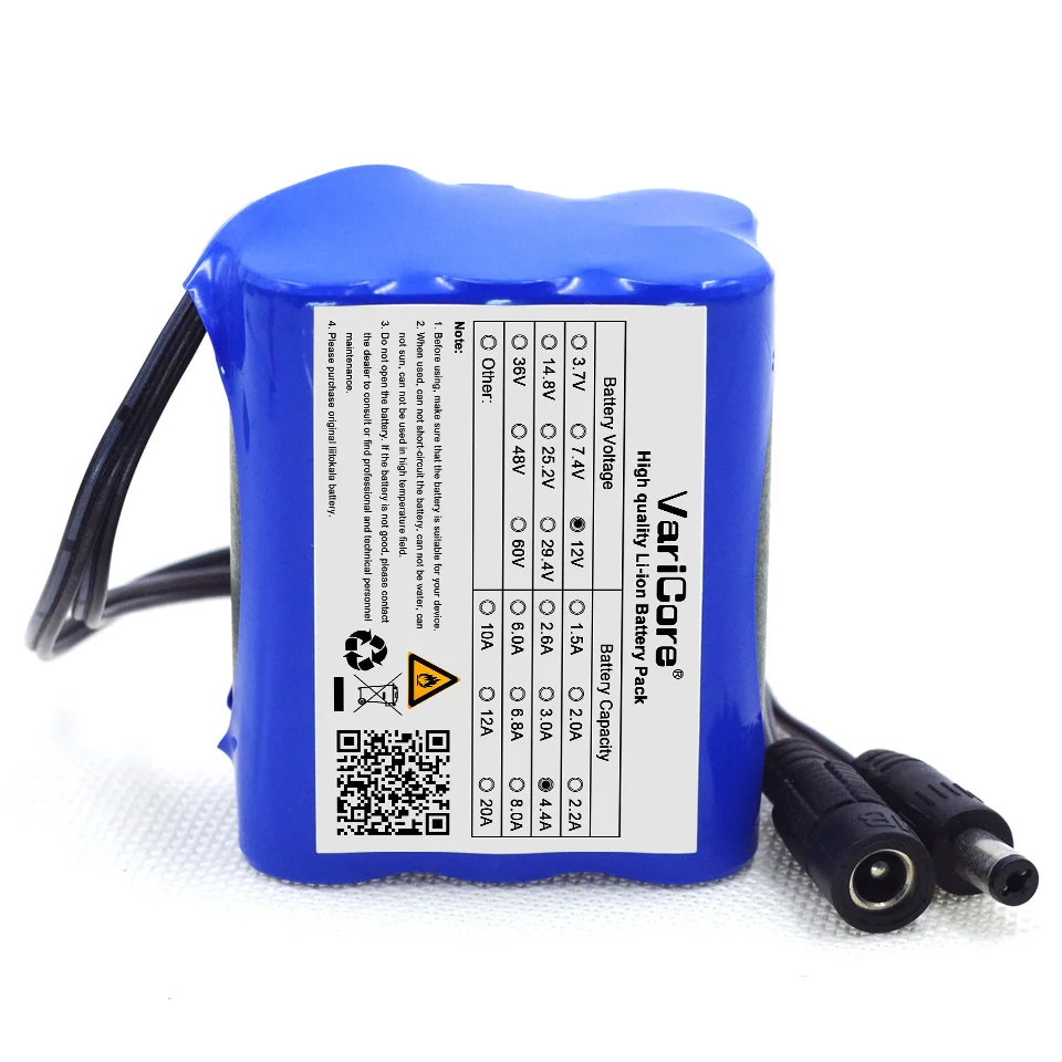 VariCore 12 В 4400 Ач 18650 мАч 5 перезаряжаемые батареи + PCB литиевая батарея Защитная плата