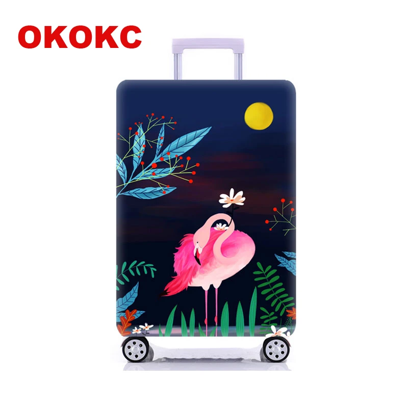 OKOKC Фламинго путешествия чемодан защитный чехол для 18 32 дюймов тележка