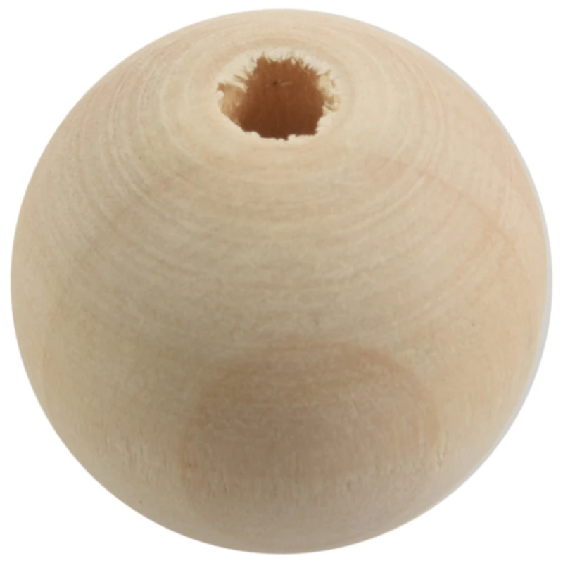

30x Natural Ball Wood Spacer Beads 25mm(1inch) -Jewellery Making Findings,DIY Crafts Wood Color