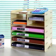 Креативный artisan Мультифункциональный деревянный Настольный накопитель данных многослойный A4A5 файл A088