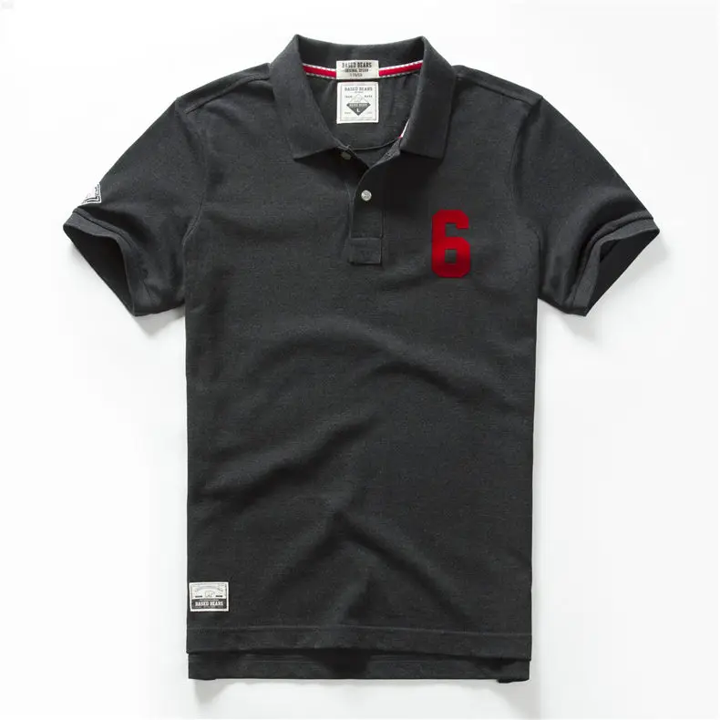 2019 Short Sleeve Polo Shirt Men Summer Antique Pattern Solid Cotton Men Polo Shirts Male Quick Dry Quality Brand Tshirt Tops 05