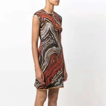 

2018 New Arrival Fashion Multicolor Bandage Dress High Quality Rayon Autumn Women Bodycon Sleeveless Celebrity Party Vestidos