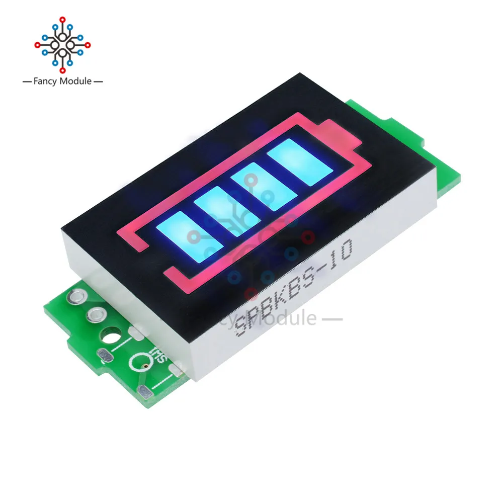 

1S/2S/3S/4S/6S/7S Lithium Battery Capacity Indicator Module Blue Display Electric Vehicle Battery Power Tester Li-po Li-ion