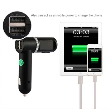 

Bluetooth FM Transmitter, FM Wireless Bluetooth Radio Adapter, Music Control, Handsfree Calling with Dual USB Car Charger