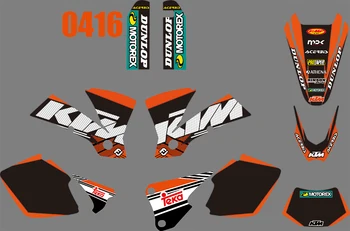 

0416 NEW TEAM GRAPHICS WITH MATCHING BACKGROUNDS For KTM EXC 2003