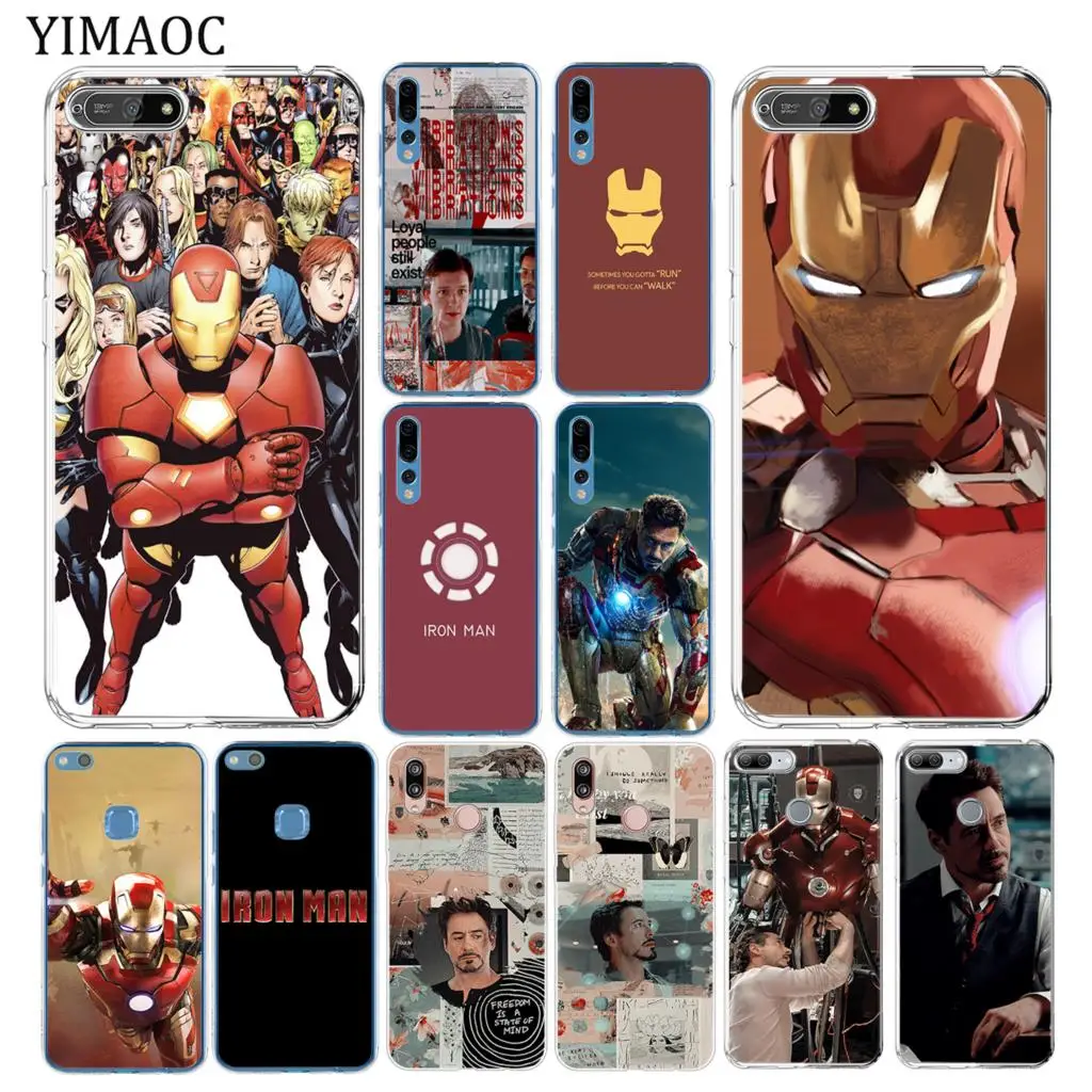 

YIMAOC Iron Man Marvel Soft Silicone Phone Case for Huawei Y7 Y6 Prime Y9 2018 Honor 10 8 8C 8X 9 Lite 7X 7C 6A 7A Pro Cover