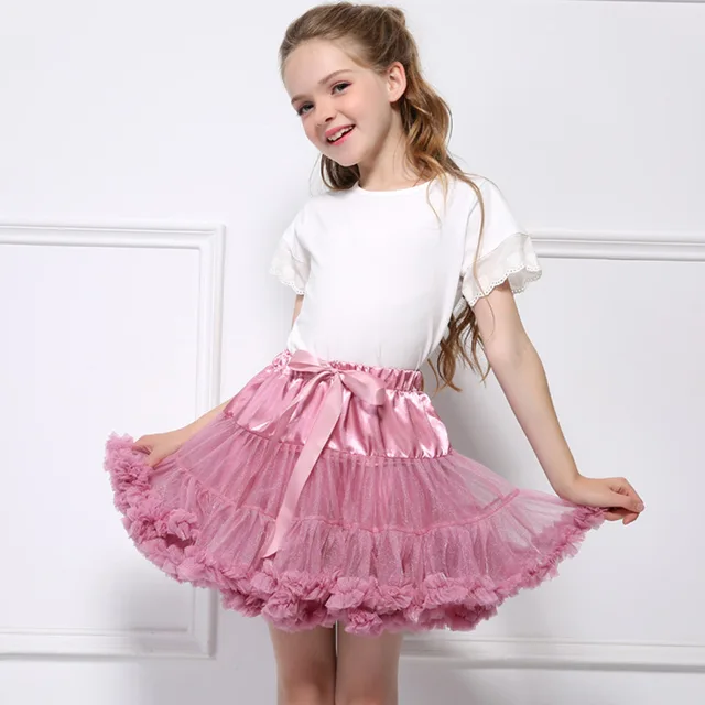 Hot Fashion Baby Girls Tutu Skirts Princess Pettiskirt Solid Color