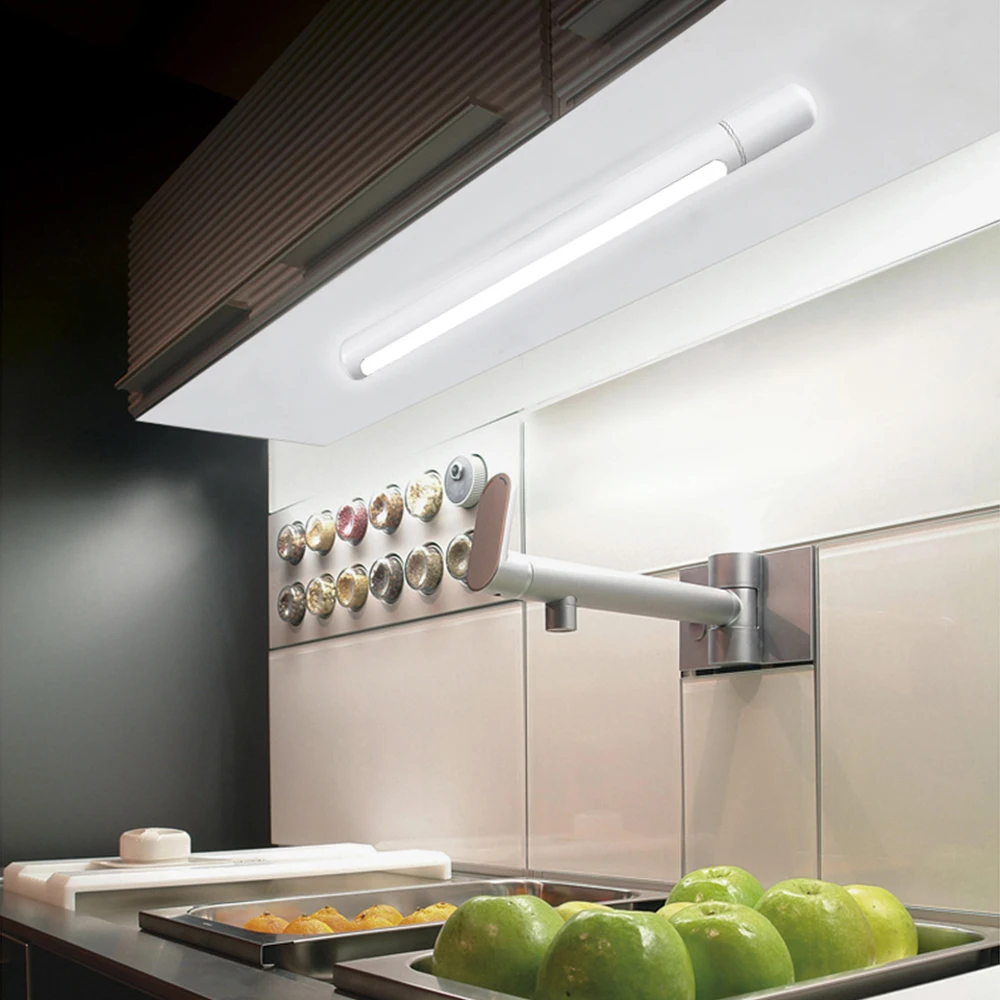 

800 mAh USB Rechargeable PIR Motion Sensor Under Cabinet Light DC 12V 2 Modes LED Night Lamp For Kitchen Cupboard Closet Bedroom