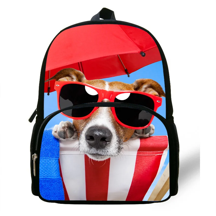 12 Inch 2016 Cute Animal Print Bag For Kids Preschool Backpacks For Boys Husky Dog Print