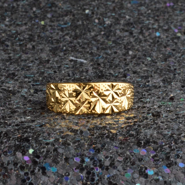 JEEXI Factory Price Promotion fashion  Gold Color Rings For Wedding Engagement Jewelry Accessory Bridal Bands Finger Ring