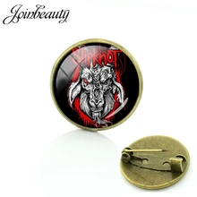 JOINBEAUTY Vintage Slipknot Rock Band broche con logotipo antiguo bronce Placa plateada Fans regalo para mujeres y hombres joyería SL91