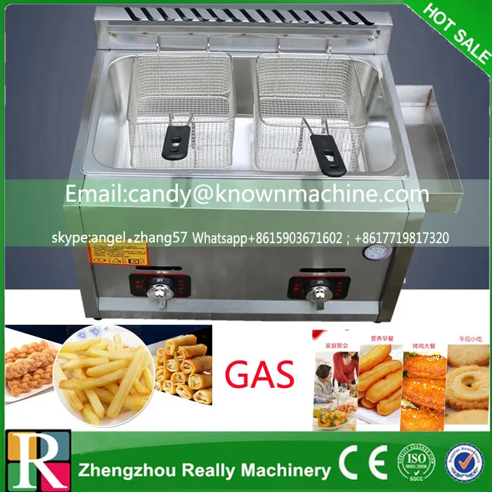 Potato chips gas fryer delicious fried chicken gas frying machine