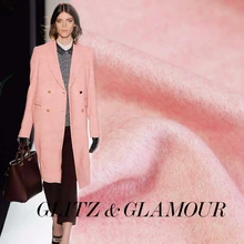 Розовый Красный цвет горошек кашемир ans шерстяное пальто ткань осень зима пальто DIY Одежда Ткань