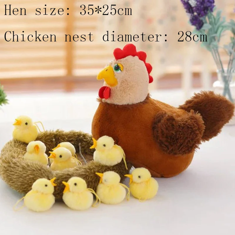 Stuffed Toys For Children Stuffing Large Girl Doll Cute Soft Toy Sleeping Home Pillow Stuffed Toy Chicken Cushion Cock Hen Chick