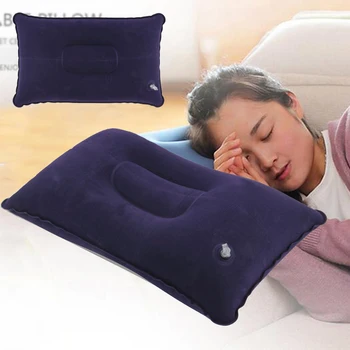 

Durable Portable Fold Outdoor Travel Sleep Pillow Air Inflatable Cushion Break Travel Plane Hotel Rest