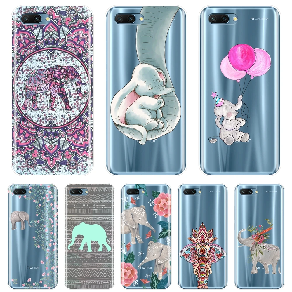 

TPU Soft Back Cover For Huawei Honor 7 8 9 10 Lite Elephant Phone Case Silicone For Huawei Honor 8X MAX 10 9 8 7 7S 7X 7A 7C Pro