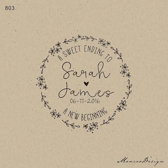 A Sweet Ending To New Beginning Branch Custom Wedding Rubber Stamp A Sweet Ending To New Beginning Branch Custom Wedding Rubber Stamp Name Date Personalized Favor Stamps 1 5x1 5 Inch In From Home Garden