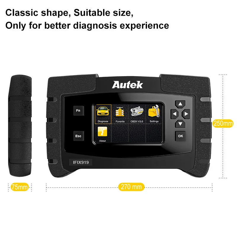 Autek IFIX 919 OBD2 автомобильной сканер полный Системы OBDII диагностический инструмент с