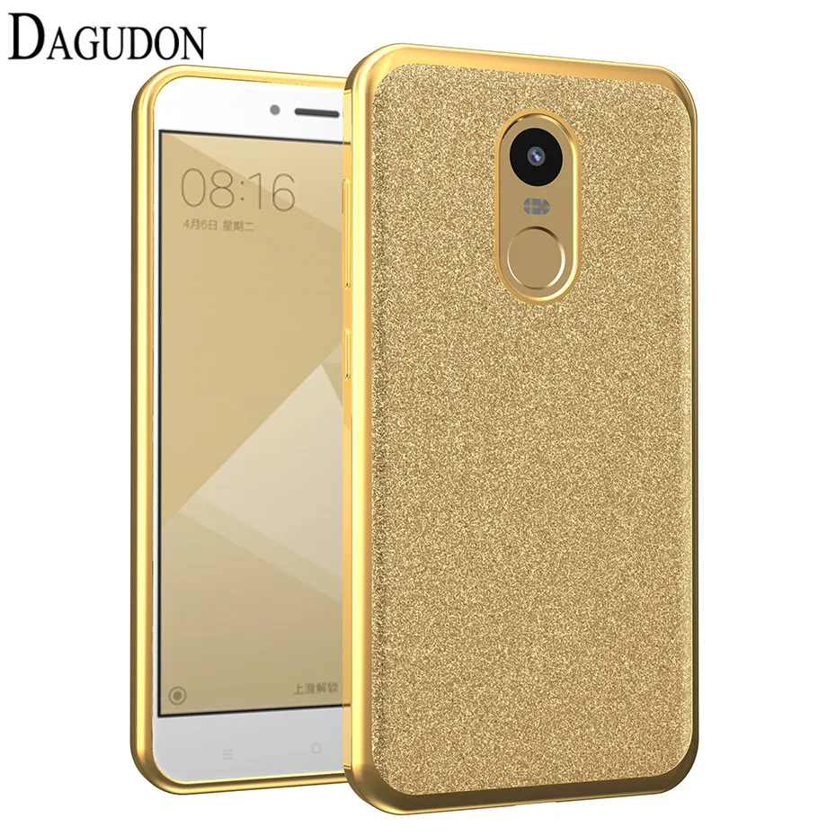 

DAGUDON Case for Xiaomi redmi note 4 cases Luxury Plating Bling Shiny powder TPU Back Cover for Xiaomi redmi note 4 Phone cases