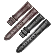 20mm buckle 16mm Black Brown High Quality Alligator Leather Watchband Waterproof Straps Bracelets for brand Luxury