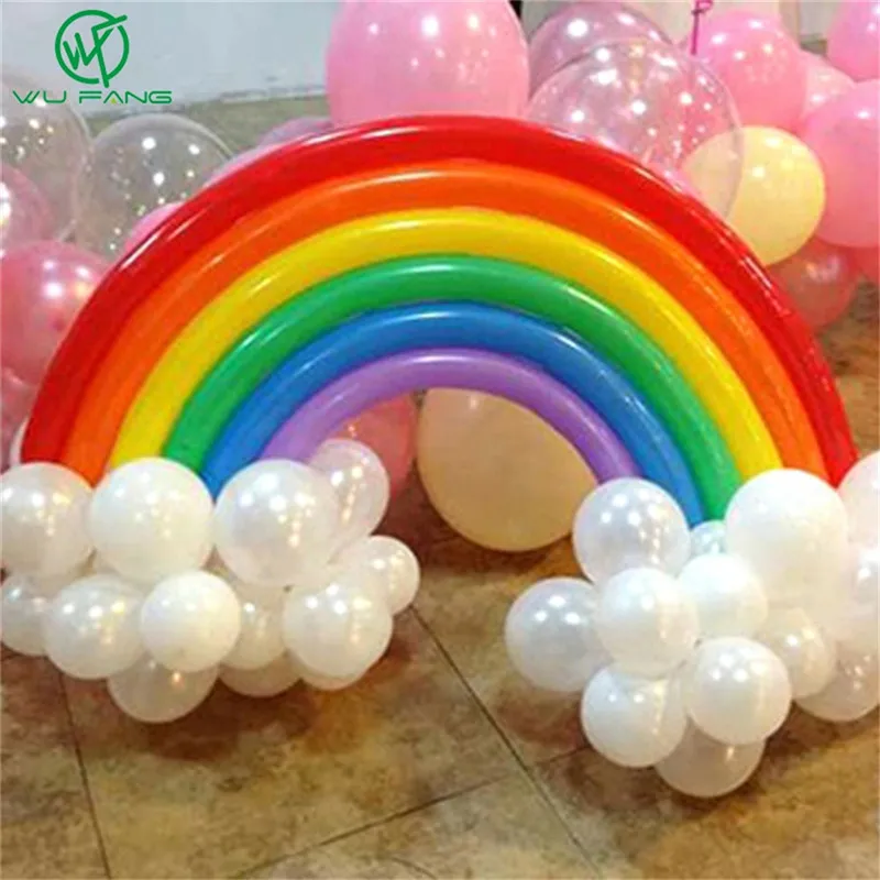 

2018 New 25 Pcs DIY Magic Ball Christmas Birthday Decor Children Birthday Gift Accessories Decoration Rainbow Band Balloon Set