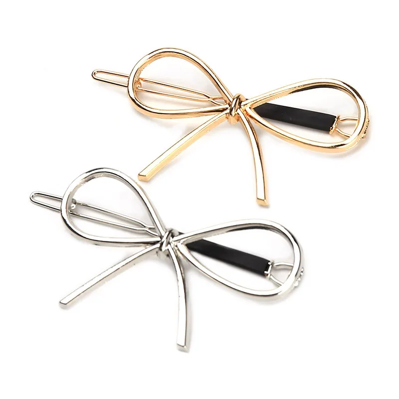 New Vintage Hairpins Metal Bow Knot Hair Barrettes Girls Women Hair Accessories Hairgrips New Brand Hair Holder Hair Clip