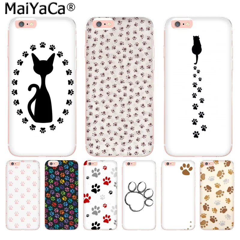 

MaiYaCa Cute cat paw print. High Quality phone cover for iphone 11 pro 8 7 66S Plus X 10 5S SE XS XR XS MAX Coque Shell