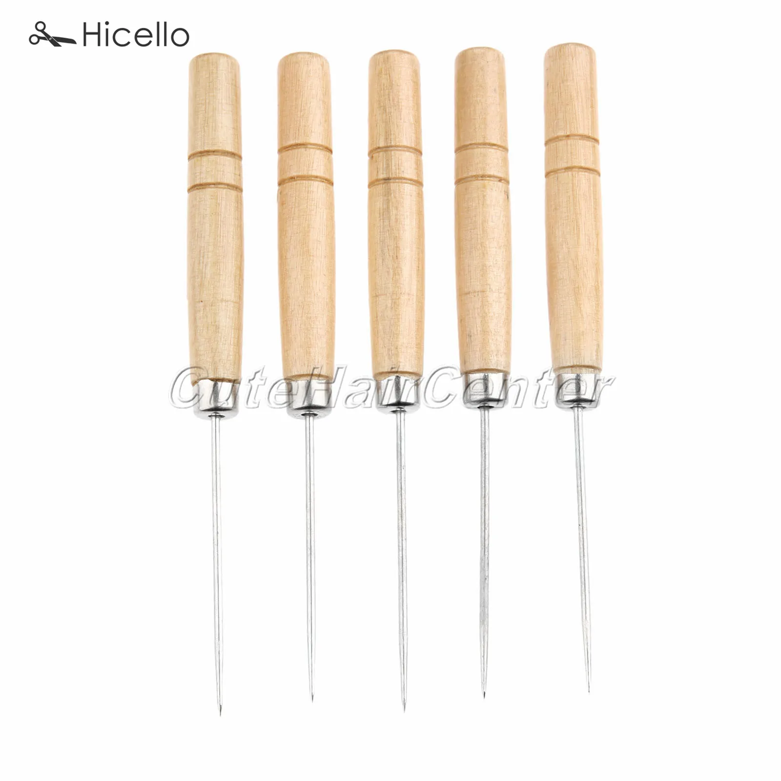 

5PCS Sewing Awls 140MM Wood Metal dig holes Leather Cone DIY Tool playing eye or rivets Repair Shoes Craft Hicello