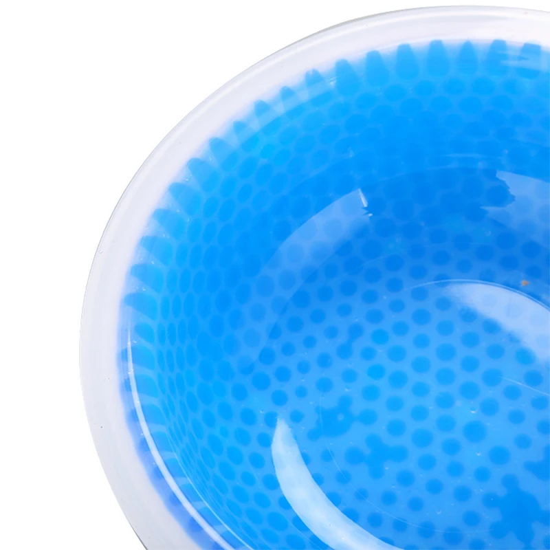 Pet Quick Cooling Bowls Plastic And Gel Ice Feeding Safe Speed Cold Food Water Drinking Feeding Frosty Bowl For Cat Dog Supplies