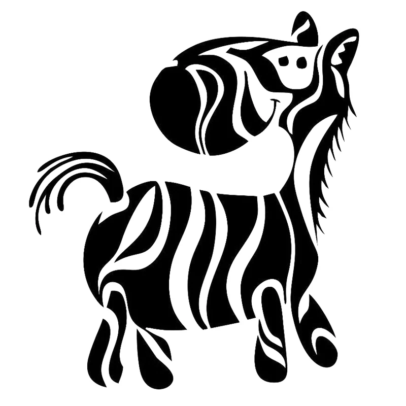 13.8cm*15.9cm Kids Zebra Animal Stickers Decals Car Styling Fashion