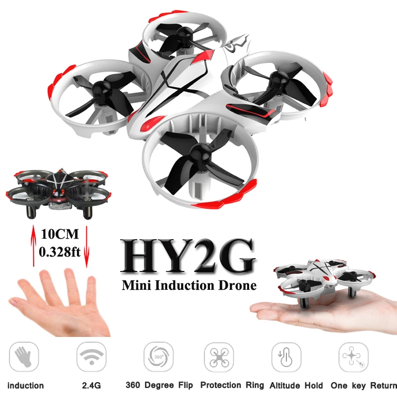 

HY2G Dron Induction Mini Drones 2.4G Altitude Hold Mode Drone Quadrocopter Headless Quadcopter RC Helicopter Toys For Children