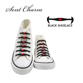 

SENTCHARM New Style Individual Fashion Silicone Shoelaces Elastic No Tie Lazy Shoestring For Canvas Shoes Sneakers